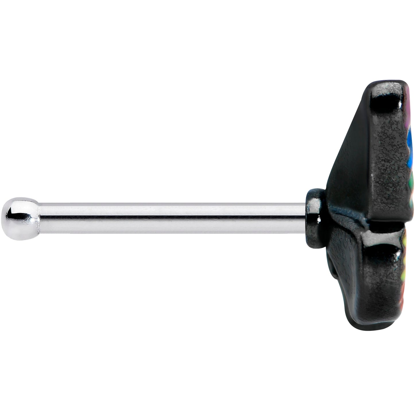 20G 1/4 Pride Rainbow Butterfly Nose Bone