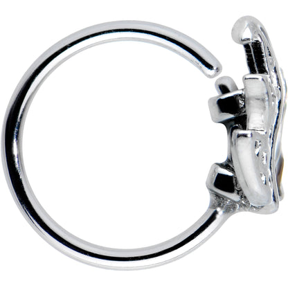 20G 5/16 Autumnal Colors Maple Leaf Nose Hoop