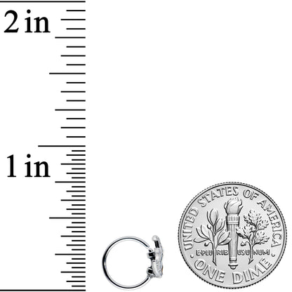 20G 5/16 Autumnal Colors Maple Leaf Nose Hoop