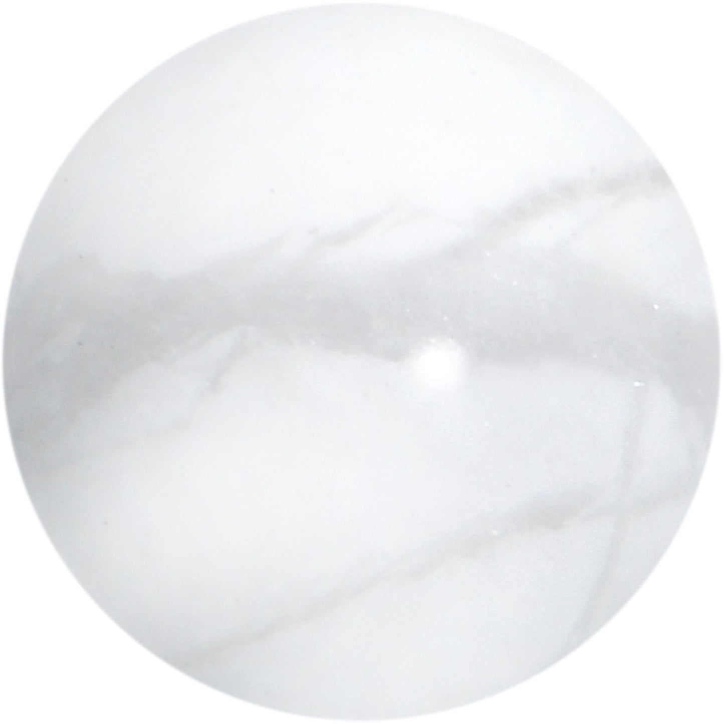 16G 1/4 Elegant White Howlite Internally Threaded Labret Tragus