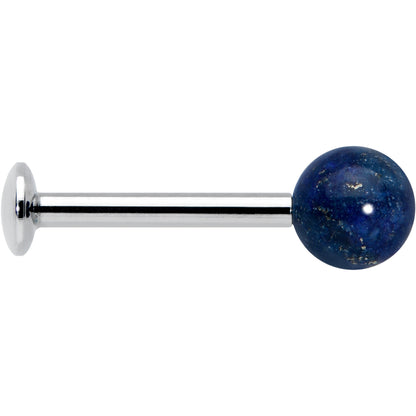 16G 5/16 Elegant Blue Agate Internally Threaded Labret Tragus