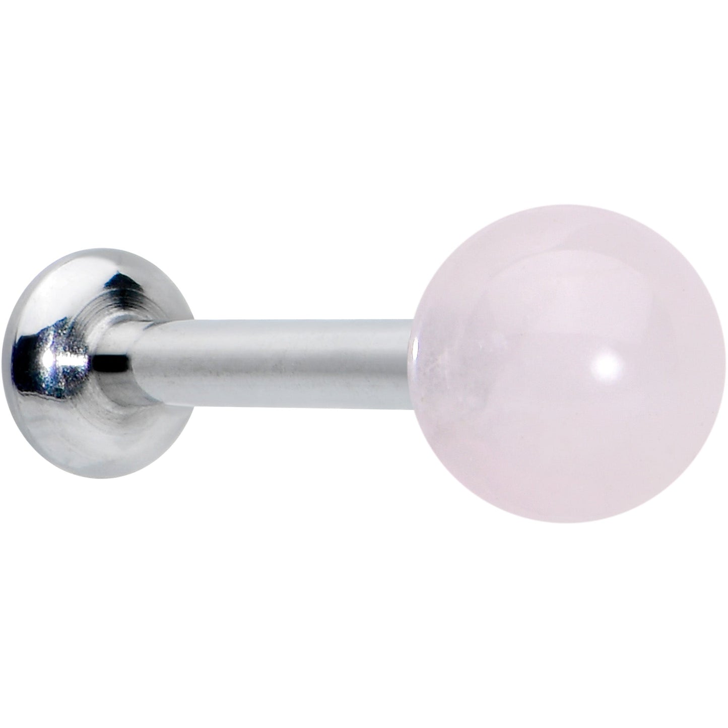 16G 5/16 Elegant Pink Rose Quartz Internal Threaded Labret Tragus