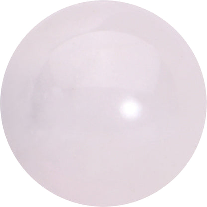 16G 5/16 Elegant Pink Rose Quartz Internal Threaded Labret Tragus