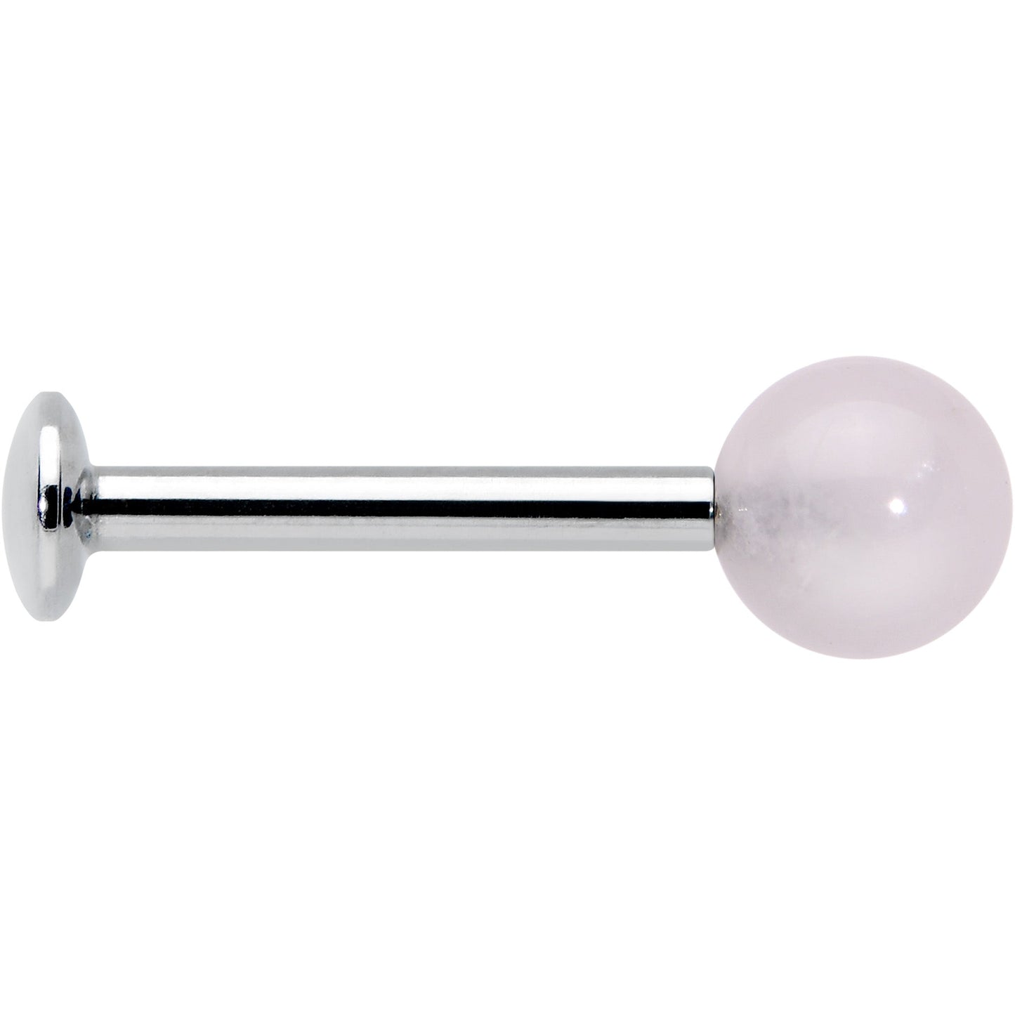 16G 5/16 Elegant Pink Rose Quartz Internal Threaded Labret Tragus