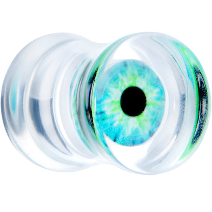 Clear Blue Eye Acrylic Double Flare Plug Set