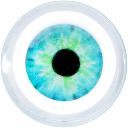 Clear Blue Eye Acrylic Double Flare Plug Set