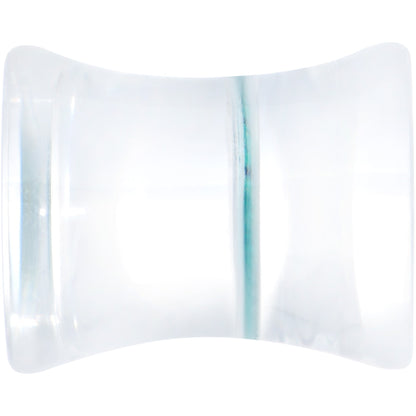Clear Blue Eye Acrylic Double Flare Plug Set