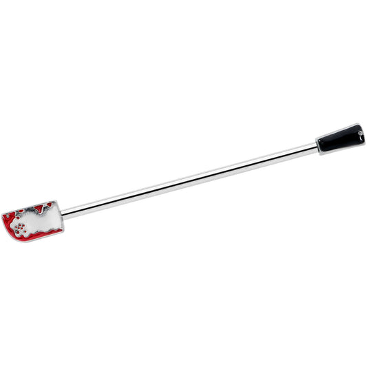 14G Bloody Axe Halloween Industrial Barbell 38mm