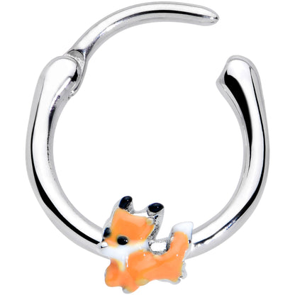 16G 3/8 Cute Fall Fox Cartilage Clicker