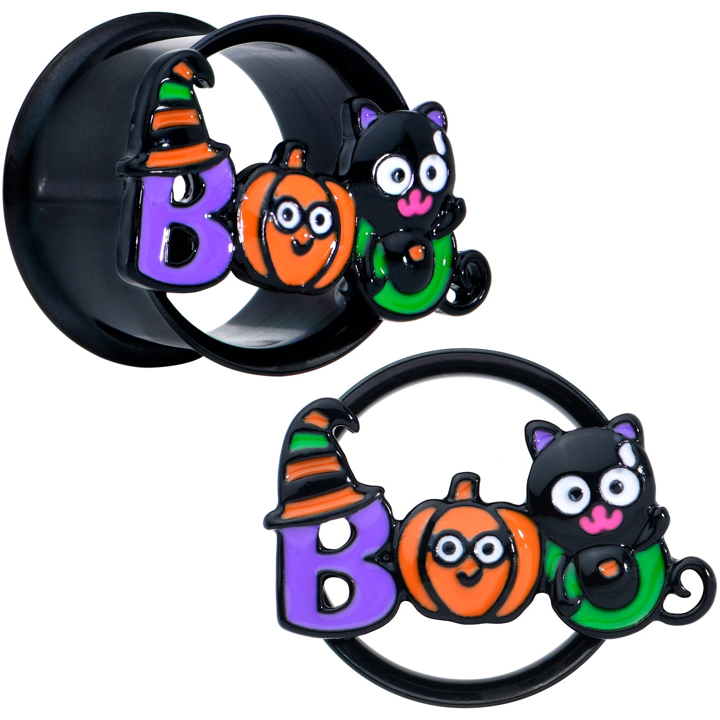 Black Boo Party Halloween Tunnel Plug Set