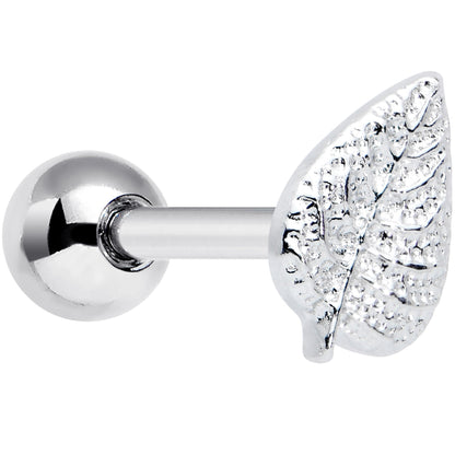 16G 1/4 Autumn Textured Leaf Cartilage Tragus Earring