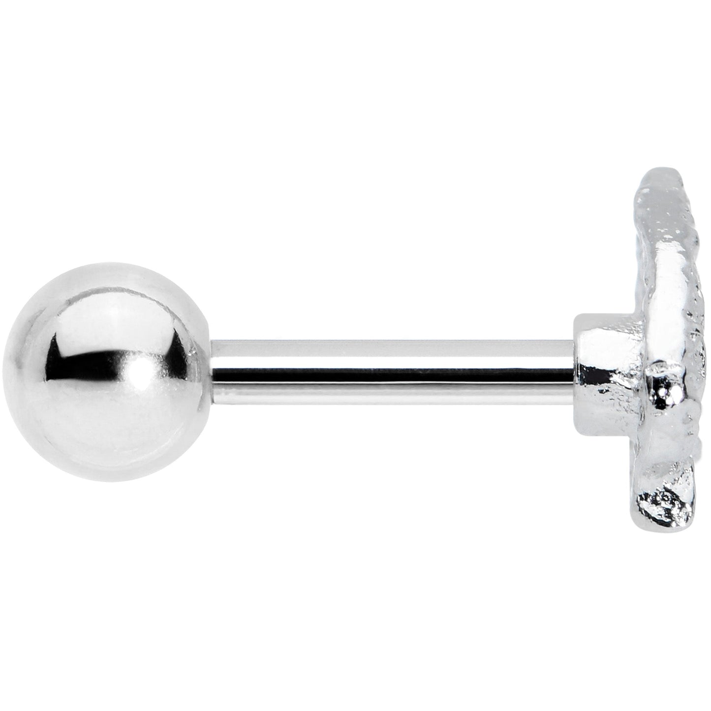 16G 1/4 Autumn Textured Leaf Cartilage Tragus Earring