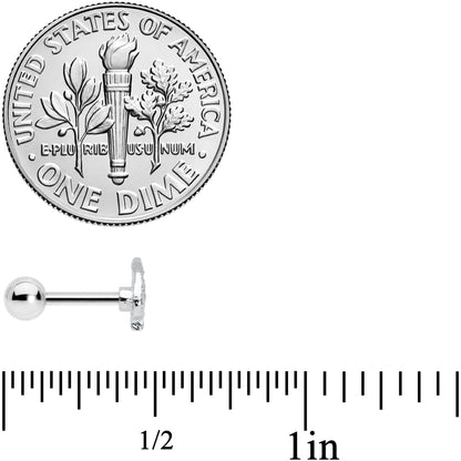 16G 1/4 Autumn Textured Leaf Cartilage Tragus Earring