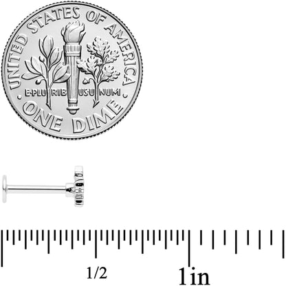 16G 5/16 Autumn White Maple Leaf Labret Monroe Tragus