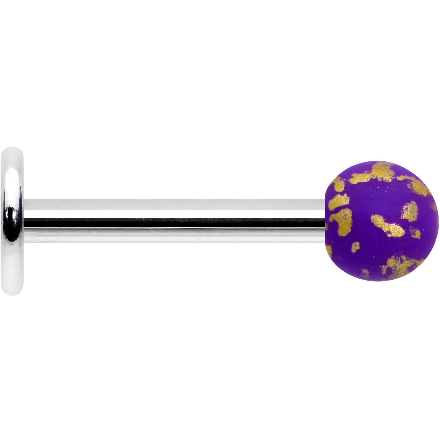 16G 5/16 Matte Purple Splatter Pattern Labret Monroe Tragus