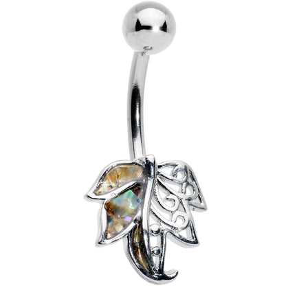 Openwork Multicolor Autumn Leaf Belly Ring