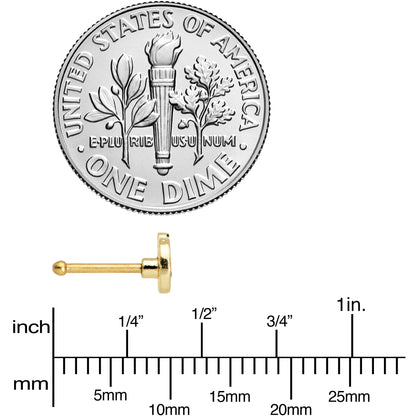 20G 1/4 Gold Tone Pumpkin Black Cat Witch Halloween Nose Bone