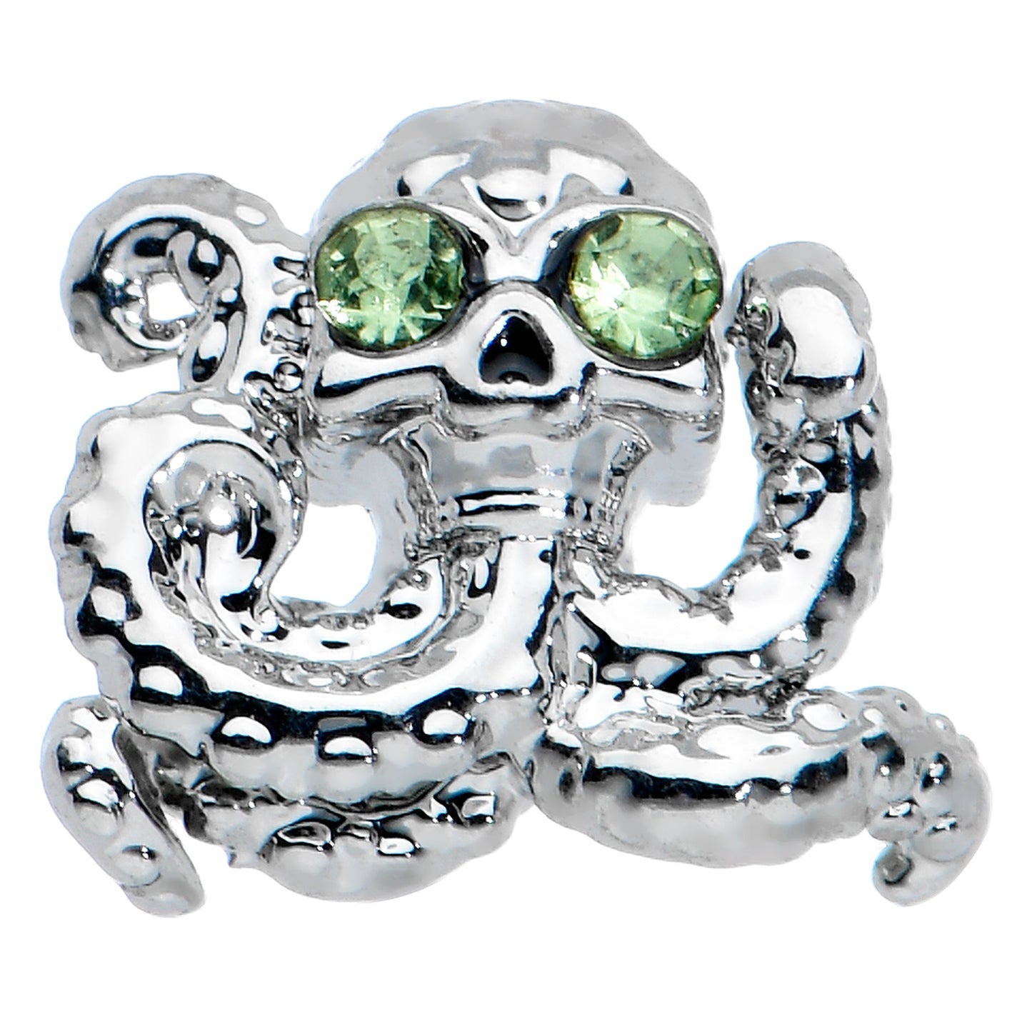 20G 7.5mm Clear Green Gem Sunglasses Octopus L Shape Nose Ring