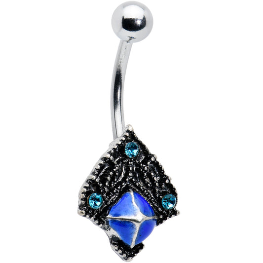 Blue Gem Rococo Blues Elegant Belly Ring