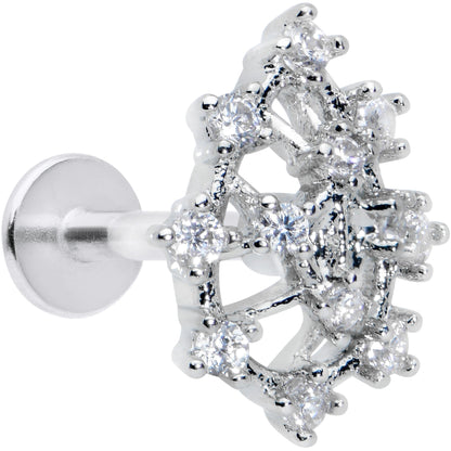 16G 5/16 Clear CZ Gem Constellation Labret Monroe Tragus