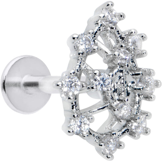 16G 5/16 Clear CZ Gem Constellation Labret Monroe Tragus