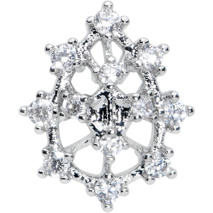 16G 5/16 Clear CZ Gem Constellation Labret Monroe Tragus