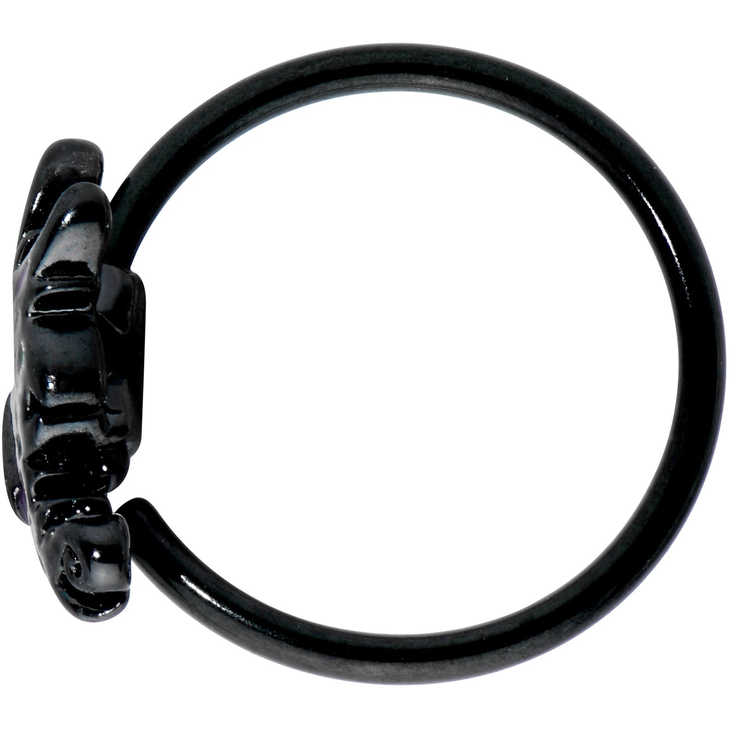 20G 5/16 Black Purple Wings Butterfly Nose Hoop