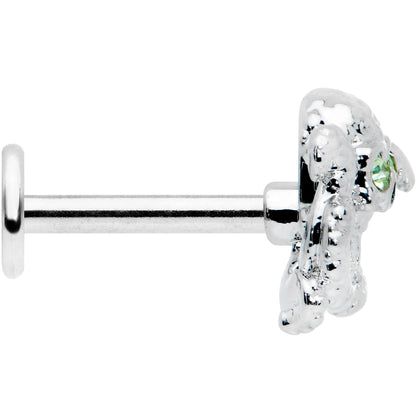 16G 5/16 Clear Green Gem Sunglasses Octopus Labret Monroe Tragus