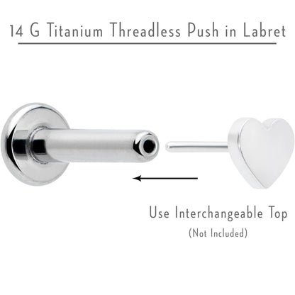 14G 5/16 G23 Titanium Threadless Post Only Labret Monroe Tragus