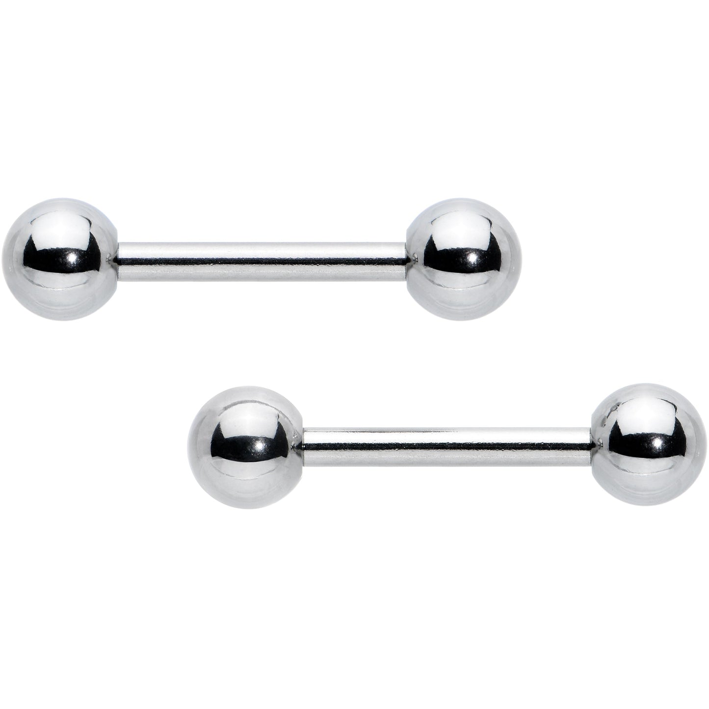 14G 1/2 Simple Classic Barbell Nipple Ring Set