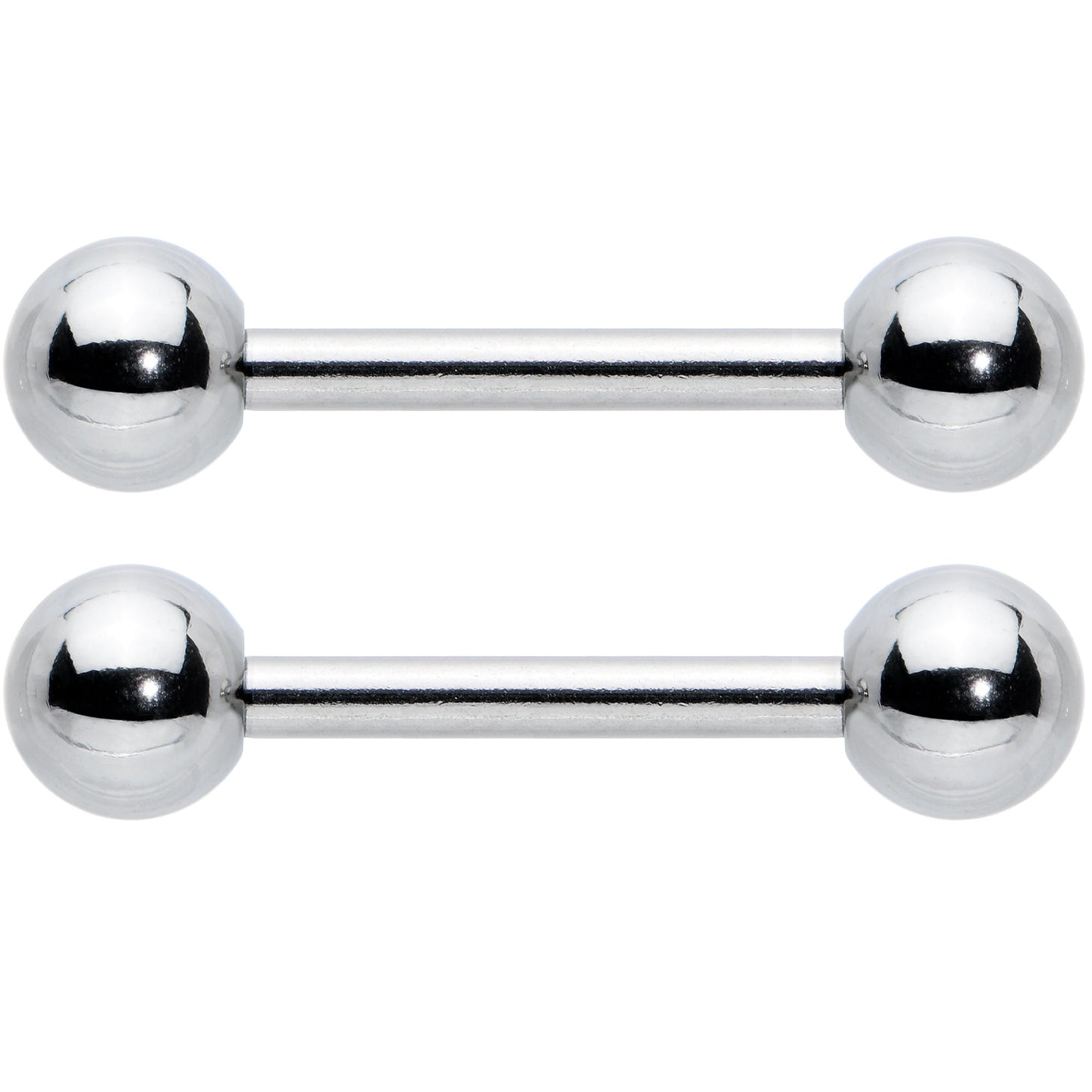 14G 1/2 Simple Classic Barbell Nipple Ring Set