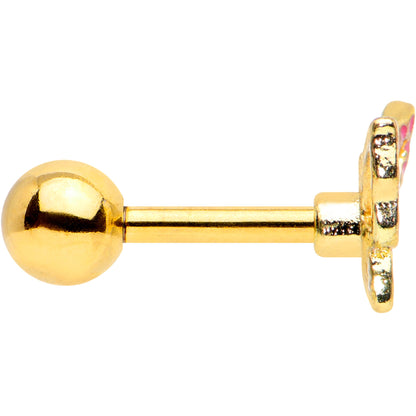 16G 1/4 Gold Tone Sweet Simple Butterfly Cartilage Tragus Earring