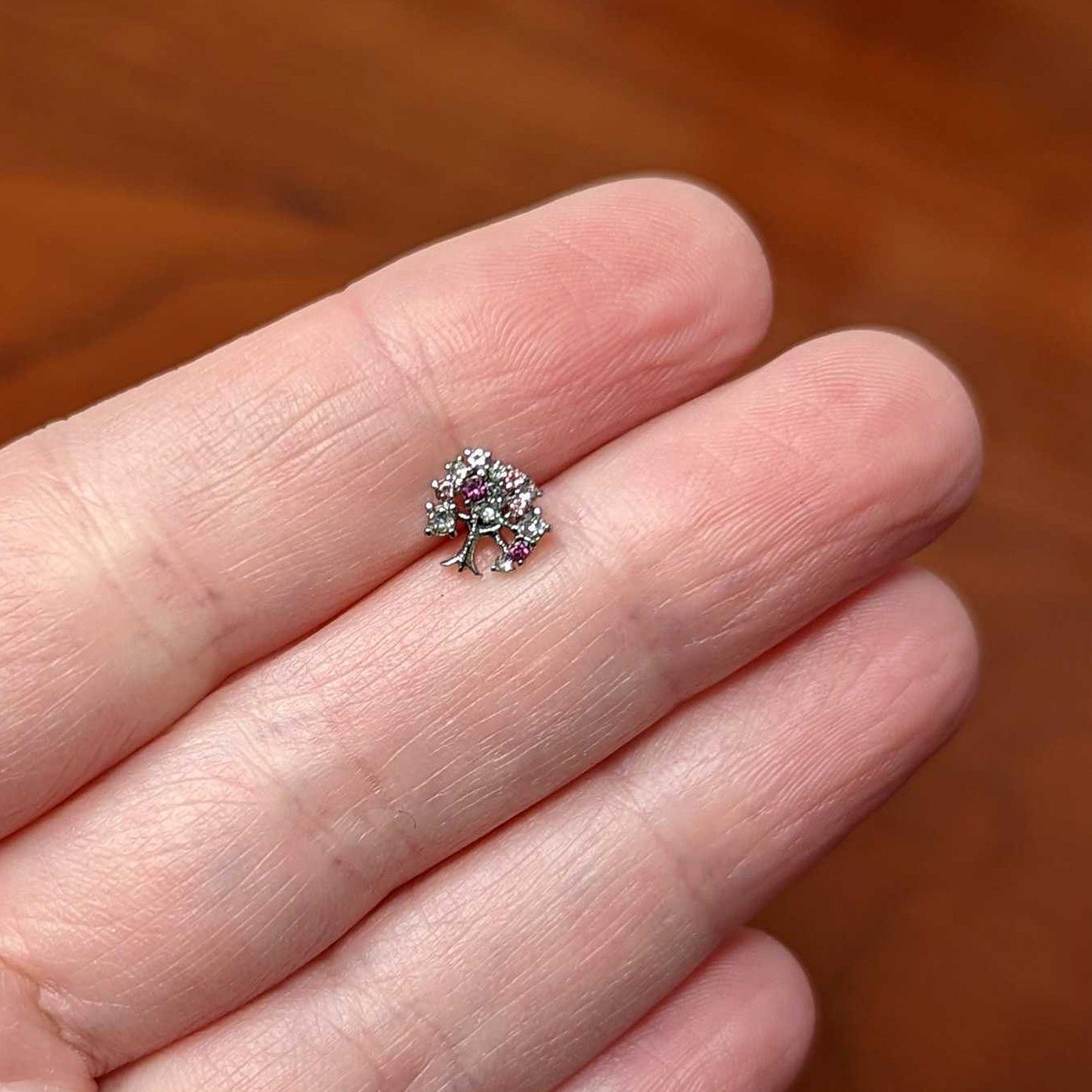 16G 5/16 Clear Pink Gem Luscious Fruit Tree Labret Monroe Tragus