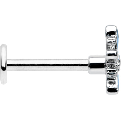 16G 5/16 Snowflake Blues Christmas Labret Monroe Tragus