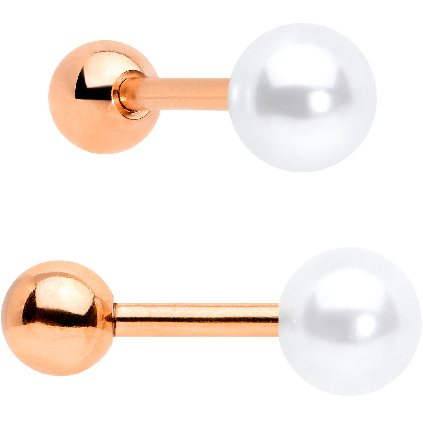 16G 1/4 Rose Gold Tone Bee Smile Flower Cartilage Tragus Set of 3