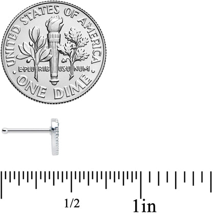 20G 1/4 Green Gem Heart Tree Valentine Nose Bone