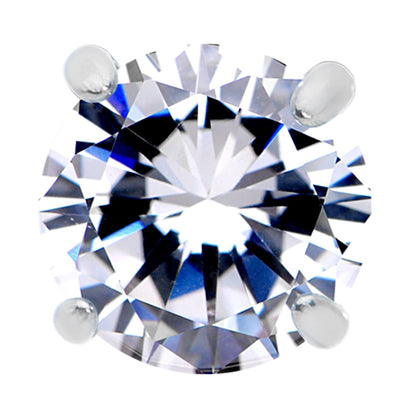 18G 5/16 Clear CZ G23 Titanium Threadless Flower Labret Tragus