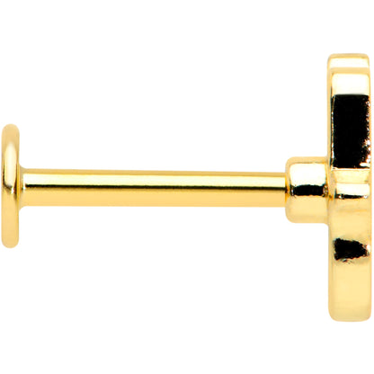 16G 5/16 Clear Blue Gem Gold Tone Eye Hamsa Labret Monroe Tragus