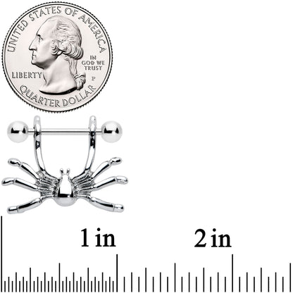 14G 7/16 Crawly Spider Halloween Nipple Shield Set