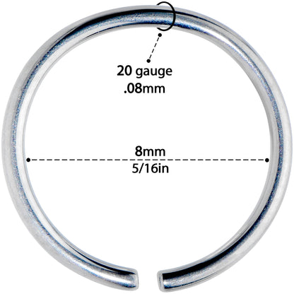20G 5/16 Grade 23 Titanium Bendable Hoop Ring