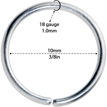18G 3/8 Grade 23 Titanium Bendable Hoop Ring