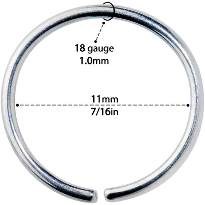 18G 7/16 Grade 23 Titanium Bendable Hoop Ring