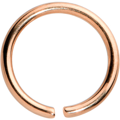 20G 1/4 Rose Gold Tone PVD Grade 23 Titanium Bendable Hoop Ring