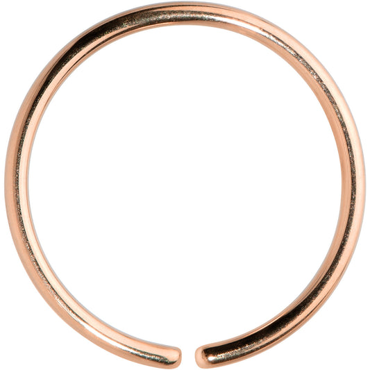 20G 3/8 Rose Gold Tone PVD Grade 23 Titanium Bendable Hoop Ring