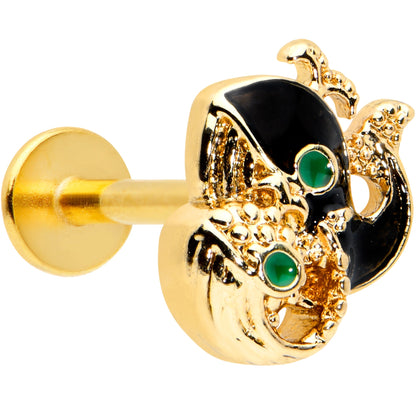 16G 5/16 Gold Tone Mom Baby Orca Whale Labret Monroe Tragus