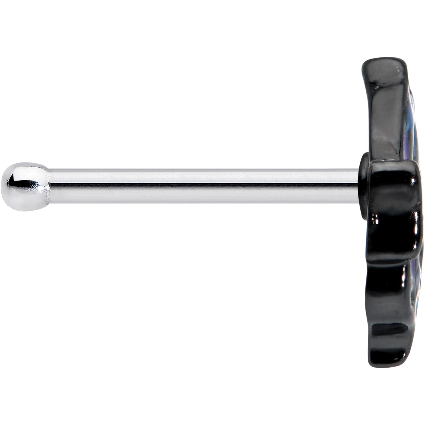 20G 1/4 Fantasy Black Faerie Wings Nose Bone