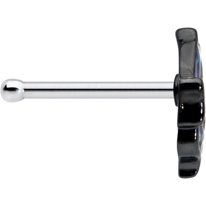 20G 1/4 Fantasy Black Faerie Wings Nose Bone