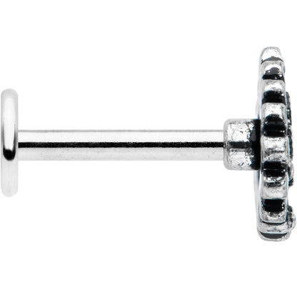 16G 5/16 Stylized Pink Green Abstract Leaf Labret Monroe Tragus