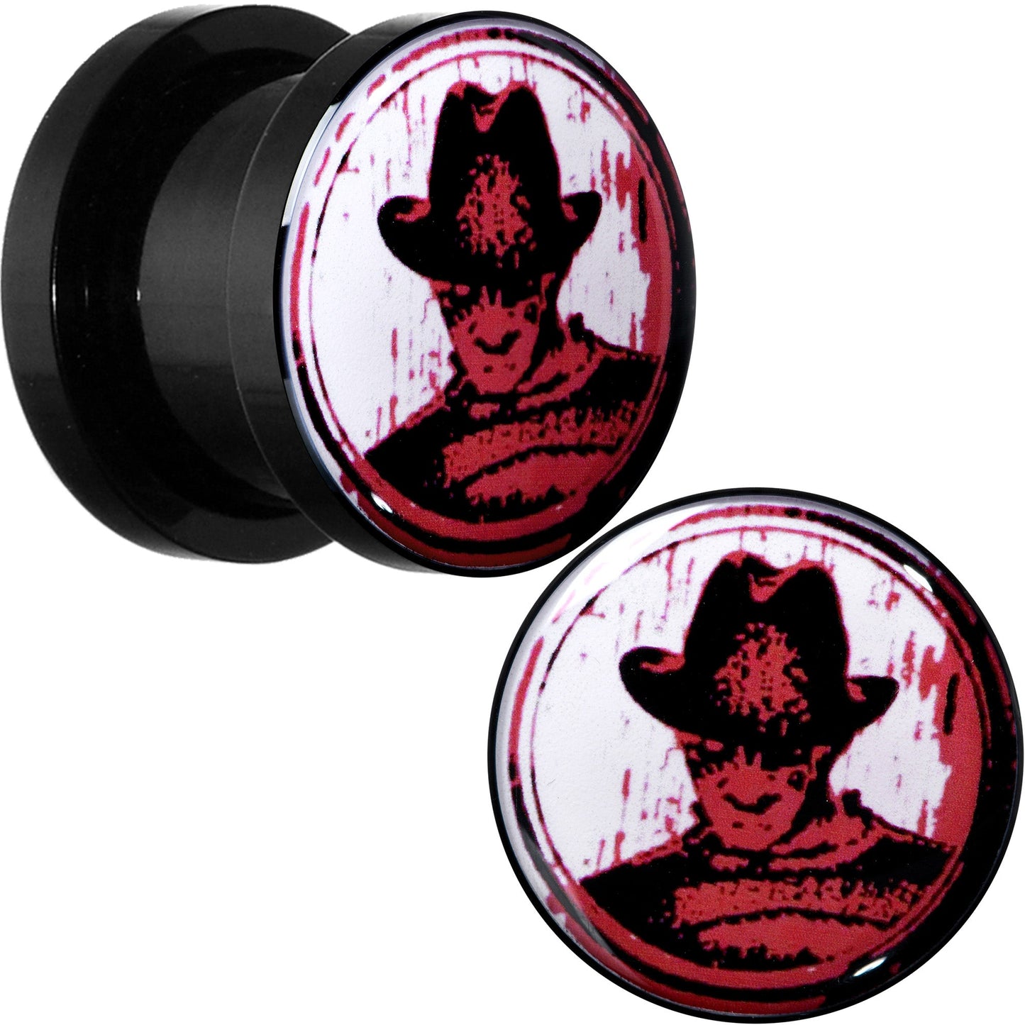 Licensed Nightmare on Elm Street Black Freddy Screw Fit Plug Set