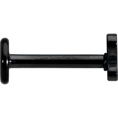 16G 5/16 Black Simple Butterfly Internally Threaded Labret Tragus